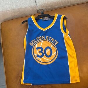 Golden State Kids Basketball Jersey - Blue and Yellow